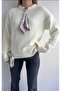 Soft Textured Scarf Knit Sweater