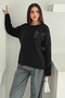 Women's Beaded Detailed Bow Knit Sweater – Elegant & Fun Style - 4