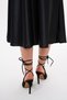 Black Suede Tie Back 10.5cm Pointed Toe Stiletto Women's High Heels - 7