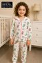 Girls' Labubu Printed Buttoned 100% Cotton Colorful Pajama Set - 5