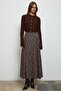 Lady Plaid Skirt Brown - 6