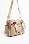 Sanmorris Women's Multi-Compartment Mink Tan Adjustable Crossbody Strap Hand and Shoulder Bag - 2
