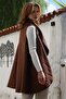 Italian Brown Shawl Collar Sleeveless Casual Boucle Woven Vest 80 65 - 2