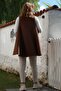 Italian Brown Shawl Collar Sleeveless Casual Boucle Woven Vest 80 65 - 8