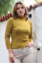 Mustard Color Turtleneck Long Sleeve Knitwear Sweater 57 50