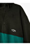 High Neck Long Sleeve Color Block Fleece Sweatshirt - 3