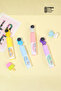 4 Pieces Astronaut Themed Highlighter Pen Set – Purple, Blue, Yellow and Pink - 3