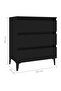Sideboard Black 60x35x69 cm Engineered Wood - 3