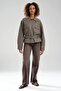 Women's Faux Leather Belt Detailed Design Jacket - 5
