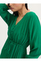 Green Crinkled Tiered Maxi Dress - 4