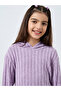 Teens Lilac Hooded Knit Top and Leggings Set - 3