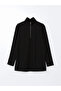 Lcwaikiki Classic Black Stand Collar Women's Tunic - 5