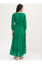 Green Crinkled Tiered Maxi Dress - 2