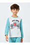 Green Graphic Print Long Sleeve T-Shirt and Pyjama Set - 3