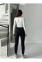 Women's Smoked Knee Laser Cut Jeans with Ripped Details, Tight Leg Jeans - 4