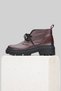 Women's Burgundy Genuine Natural Leather Size 36-41 Short Heel Lace-Up Orthopedic Boots & Booties