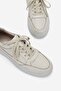 Women's Beige Genuine Natural Leather Size 36-41 Lace-Up Sneaker Shoes - 4