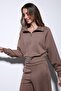 Beige Zippered Women's Tracksuit Set - 6