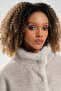 Women's Faux Fur Snap Closure Design Coat - 8