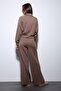 Beige Zippered Women's Tracksuit Set - 8