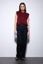 Burgundy Textured Women's Knit Vest - 2