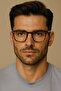 Vero Unisex Leopard Square Frame Blue Block Transparent Glass Glasses - 2