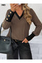 New Season Women's Seasonal Blouse Single Jersey Fabric Long Sleeve Patterned