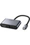 محول CM162-50505 من USB-C إلى HDMI + VGA + USB 3.0 مع خاصية PD - رمادي اللون
