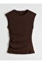 Crew Neck Textured Gathered Blouse - 5