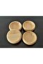 4 Bamboo Snack Bowls Bamboo Nut Plate - Round - 4