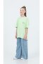 Girl's Cargo Jeans with Cargo Pockets and Elastic Waistband - Blue - 4