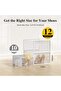 X-Large Shoe Storage Boxes Organizers for Closet 12 Pack, Fit Size 11, Clear Plastic Stackabl - 2