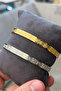 Double 2-Piece Ayetel Kürsi Written Stainless Steel Handcuff Bracelet Thick Mold Scb88 - 7
