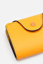 Unisex Kartell Genuine Leather Compact Accordion Card Holder Yellow - 5