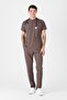 Lycra Chocolate Brown Zipper Detailed Scrubs - 5
