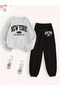 Women's New York Printed Crew Neck Sweatshirt and Jogger Sweatpants - Top and Bottom Set