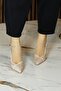Sacha Premium Ten Crepe Stone Open Back Pointed Toe Thin Heeled Evening Dress Shoes - 3
