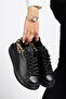 Suitable for Daily Use Women's Sneakers Lace-Up Black Color Leopard - 6