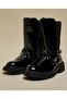 Black Girl Quilted Calf Length Boots - 2