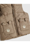 Quilted Hooded Gilet with Zipper Closure - 4
