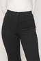 Women's Winter Black High Waist Casual Pants with Pockets and Stretch Fabric, Daily Office Stylish 30314 - 2