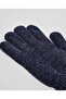 Navy Blue Men's Knitted Winter Gloves - 3
