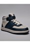 Navy Blue Boy's Color Block High Top Sneakers
