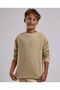 Textured Sweatshirt with Crew Neck and Long Sleeves