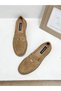 26Y-001-R40220 Women's Genuine Leather Loafers with Metal Detail on the Front - 4