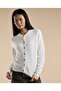 Ivory Women's Bow Button Detail Cardigan