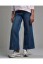 Washed Flared Jeans with Button Closure - 2