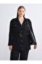 Lcw Grace Black Women's Jacket with Belt - 4