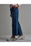 Washed Flared Jeans with Button Closure - 3