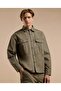 Solid Cargo Pants with Button Closure